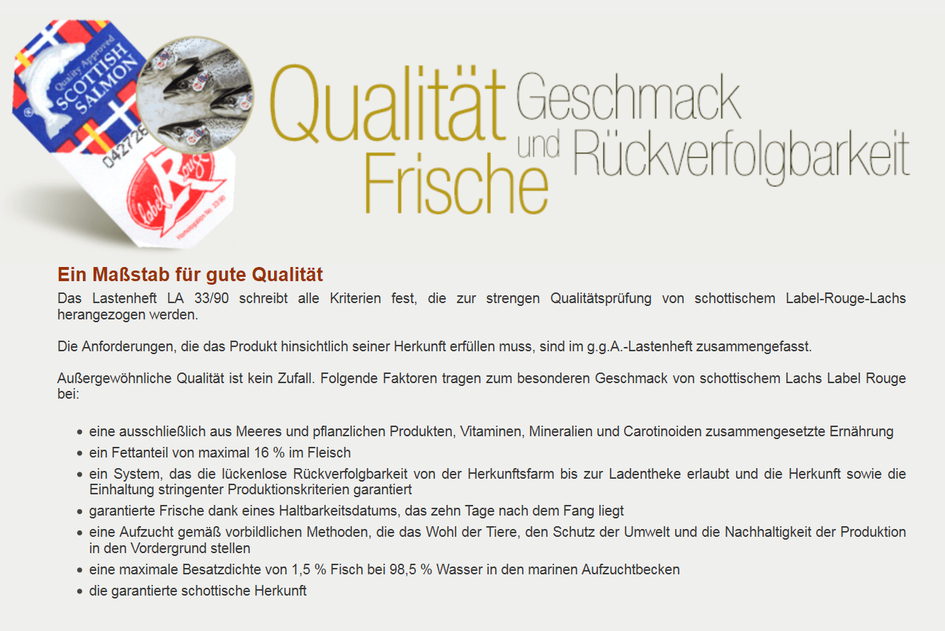 Frischer Lachs aus Schottland - Label Rouge - Irlandlachs